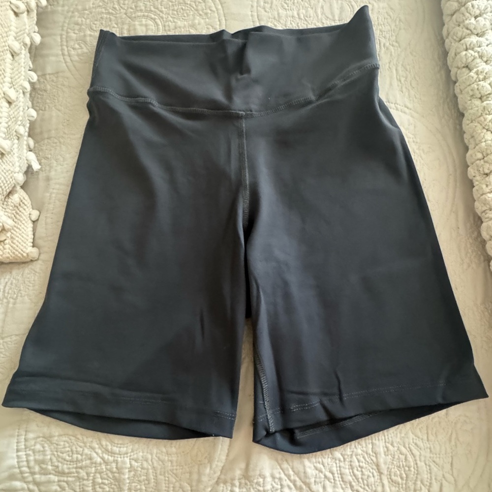 Thirty Years Women's Grey Black High-Waisted Biker Shorts